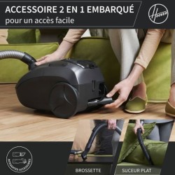 HOOVER HE1 - Aspirateur Traineau avec sac Compact et Puissant - Grande