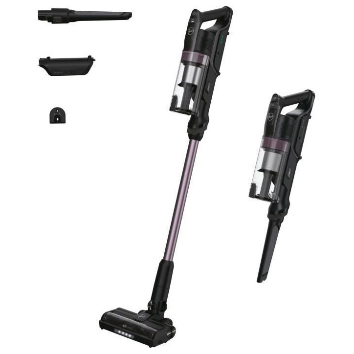 Aspirateur Balai sans fil - HOOVER HF1P10H - 40 AW - Ecran LED - Noir / Pastel violet