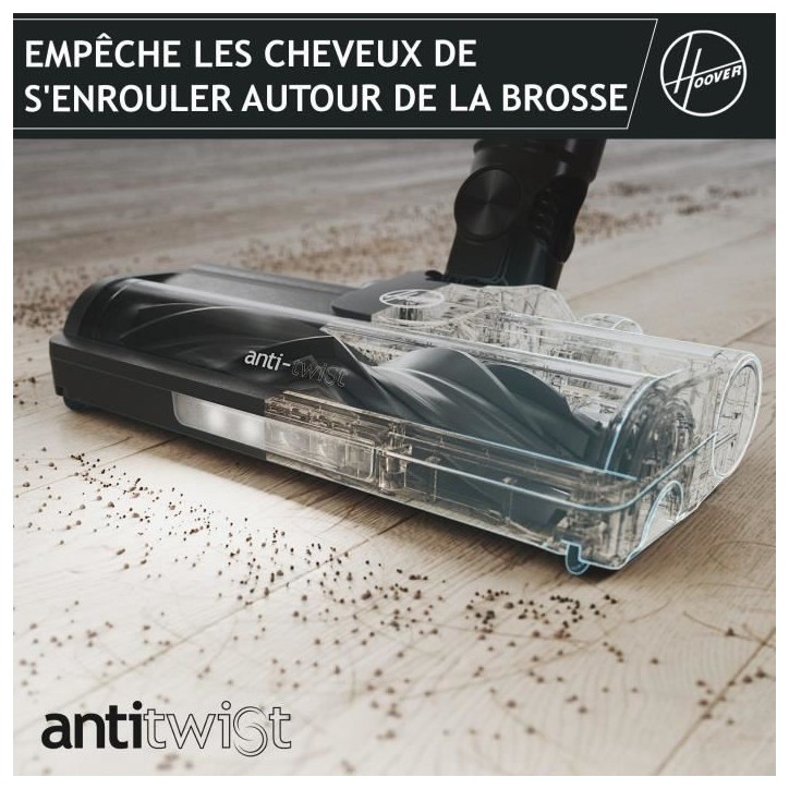 Aspirateur Balai sans fil - HOOVER HF1P10H - 40 AW - Ecran LED - Noir / Pastel violet