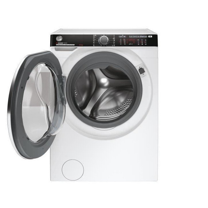 Lave-linge hublot HOOVER HWP 610AMBC/1-S - 10 kg - Induction - 1600 trs/min - Classe A - Connecté - Vapeur - Blanc Lave-linge hublot HOOVER HWP 610AMBC/1-S - 10 kg - Induction - 1600 trs/min - Classe A - Connecté - Vapeur - Blanc