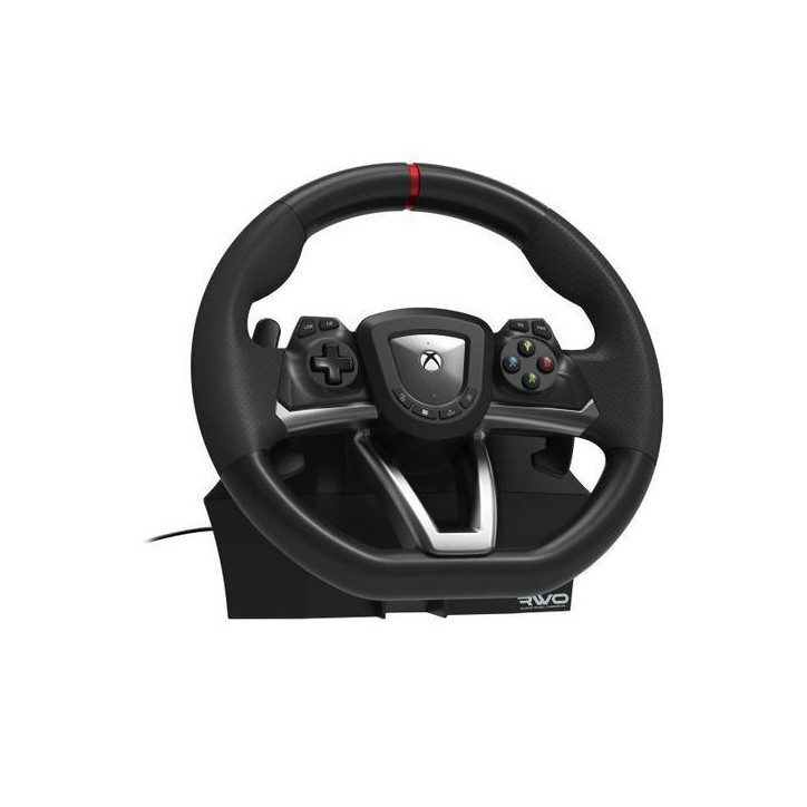 Volant de course - HORI - Overdrive - Pédales incluses - Compatible PC et Xbox - Noir
