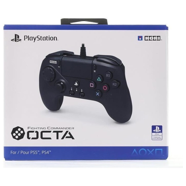 Manette filaire - PlayStation - HORI - Fighting commander OCTA pour PC, PS4 et PS5 - Noir
