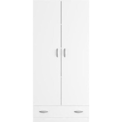 PARISOT Armoire 2 portes battantes + 1 tiroir - Panneaux de particules