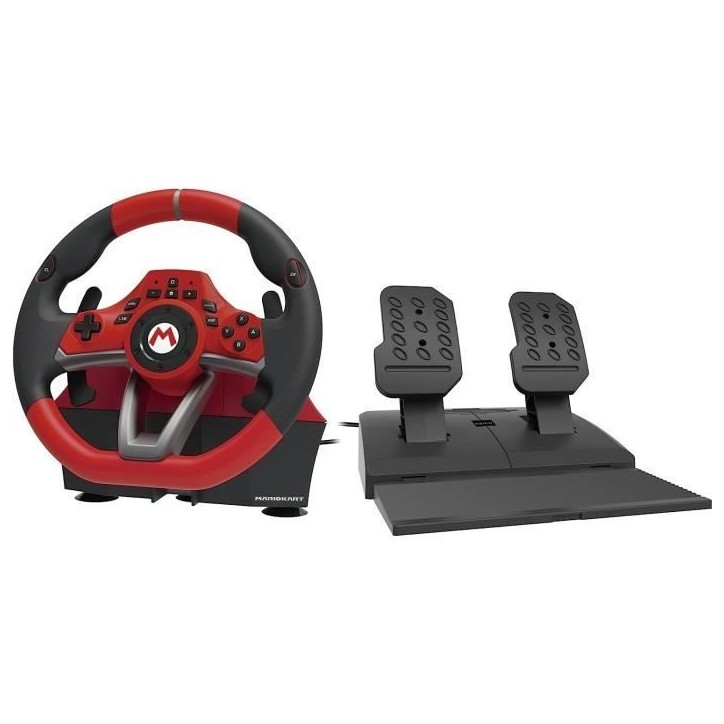 Volant de course Mario Kart Racing Wheel Pro Deluxe - HORI - Nintendo Switch, PC - Pédales - Rouge Volant de course Mario Kart Racing Wheel Pro Deluxe - HORI - Nintendo Switch, PC - Pédales - Rouge