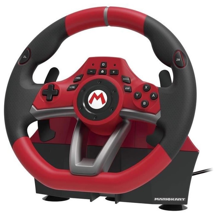 Volant de course Mario Kart Racing Wheel Pro Deluxe - HORI - Nintendo Switch, PC - Pédales - Rouge Volant de course Mario Kart Racing Wheel Pro Deluxe - HORI - Nintendo Switch, PC - Pédales - Rouge