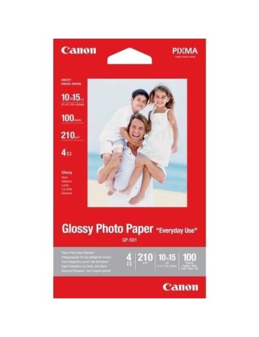 Papier photo glacé Canon GP-501 - 10x15cm - 210g - 100 feuilles