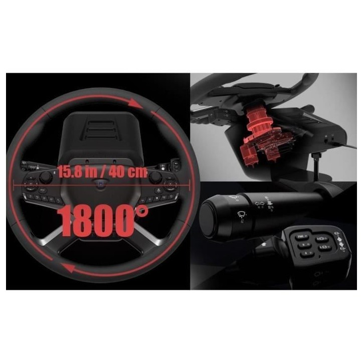 Volant avec boîte de vitesses et pédales - HORI - PC - Inclus Truck Simulator 2 et American Truck Simulator Volant avec boîte de vitesses et pédales - HORI - PC - Inclus Truck Simulator 2 et American Truck Simulator