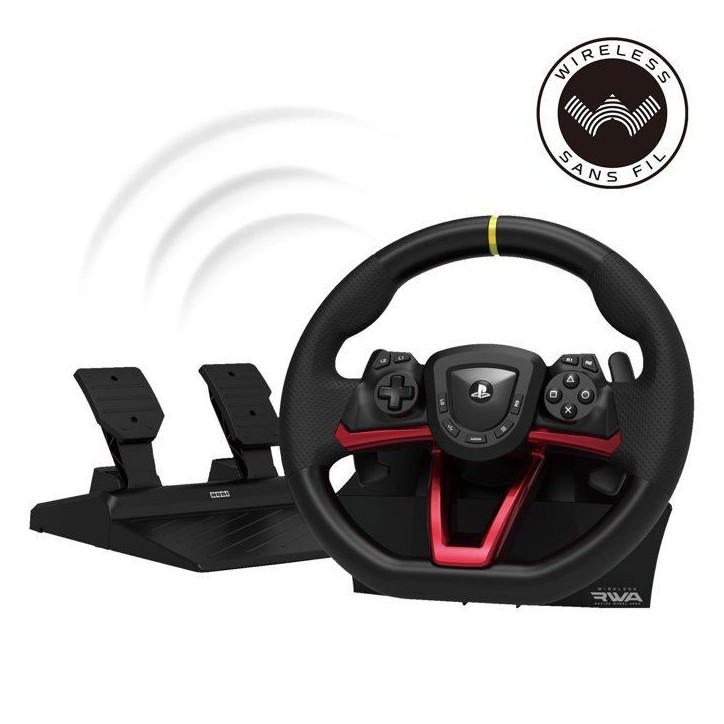 Volant de course - HORI - Apex - Sans fil - Compatible PS5/PS4/PC - Noir et rouge Volant de course - HORI - Apex - Sans fil - Compatible PS5/PS4/PC - Noir et rouge
