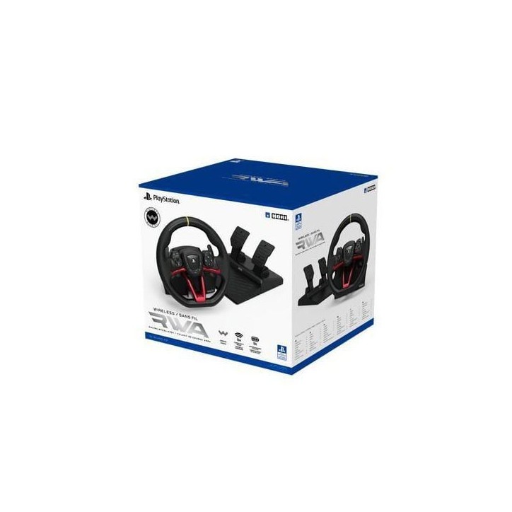 Volant de course - HORI - Apex - Sans fil - Compatible PS5/PS4/PC - Noir et rouge Volant de course - HORI - Apex - Sans fil - Compatible PS5/PS4/PC - Noir et rouge