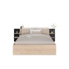 HORN Lit adulte 140 x 190 / 200 cm - Avec tiroir de rangement - Décor