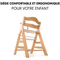 Chaise haute - HAUCK - ALPHA+ - Evolutive - De 6 mois a 90 kg - Bois F
