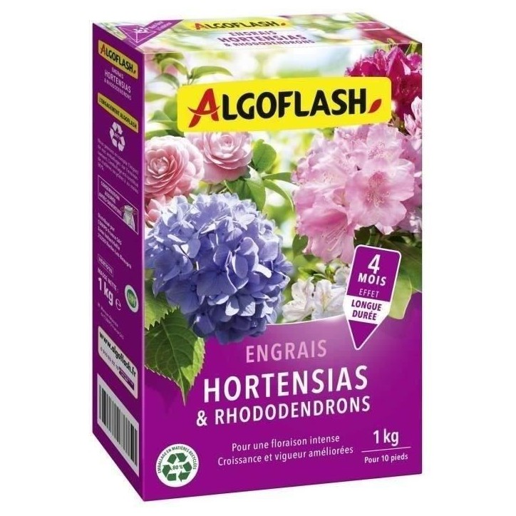 ALGOFLASH NATURASOL Engrais Hortensias et Rhododendrons - 1 kg ALGOFLASH NATURASOL Engrais Hortensias et Rhododendrons - 1 kg