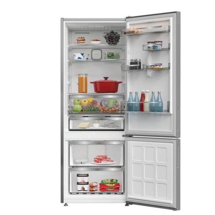 Réfrigérateur combiné - HOTPOINT - HPAK26472XP4E - Classe E - 475 L - 70 x 74,5 x 187 cm - Inox Réfrigérateur combiné - HOTPOINT - HPAK26472XP4E - Classe E - 475 L - 70 x 74,5 x 187 cm - Inox