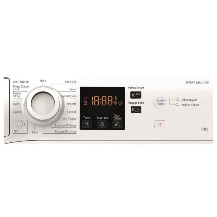 Lave-linge hublot HOTPOINT NS11469FWKFR - 11 kg - Induction - L60cm - 1400 trs/min - Classe A - Blanc Lave-linge hublot HOTPOINT NS11469FWKFR - 11 kg - Induction - L60cm - 1400 trs/min - Classe A - Blanc