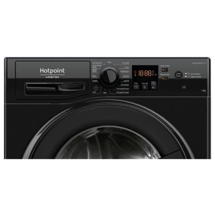 Lave-linge hublot HOTPOINT NS11469FBKFR - 11 kg - Induction - L60cm - 1400 trs/min - Classe A - Noir Lave-linge hublot HOTPOINT NS11469FBKFR - 11 kg - Induction - L60cm - 1400 trs/min - Classe A - Noir