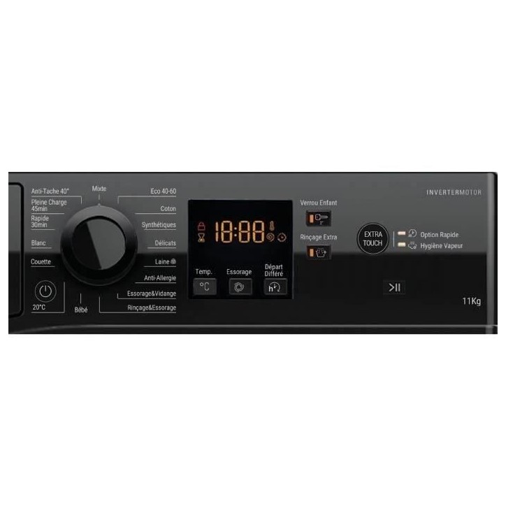 Lave-linge hublot HOTPOINT NS11469FBKFR - 11 kg - Induction - L60cm - 1400 trs/min - Classe A - Noir Lave-linge hublot HOTPOINT NS11469FBKFR - 11 kg - Induction - L60cm - 1400 trs/min - Classe A - Noir