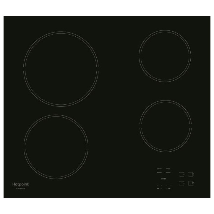 Table de cuisson vitrocéramique - HOTPOINT - HR631C - 4 foyers - 60 cm - Noir