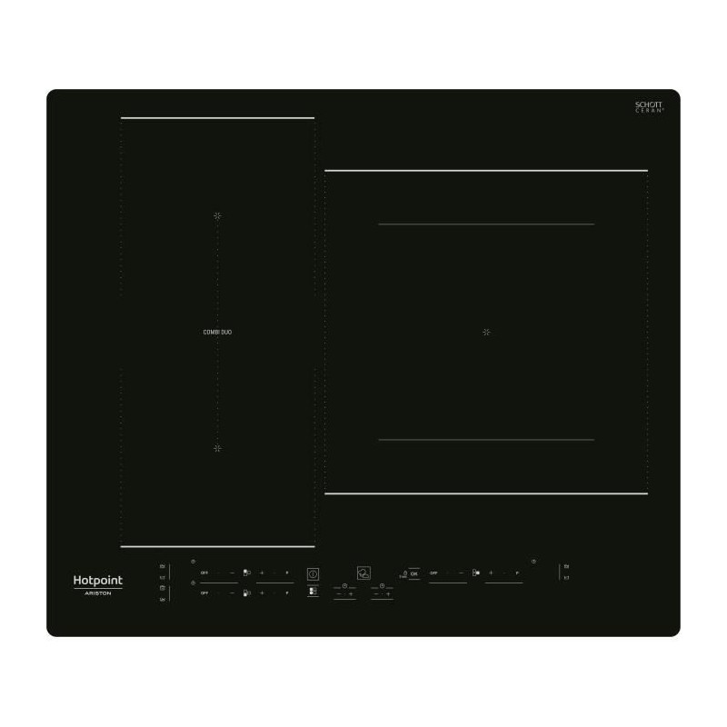 Table de cuisson induction - HOTPOINT - 3 zones - HB2760BNE - L 59 x P Table de cuisson induction - HOTPOINT - 3 zones - HB2760BNE - L 59 x P