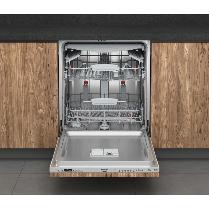 Lave-vaisselle tout encastrable HOTPOINT HI5030WEF - 14 couverts - Induction - L60cm - 43 dB - tiroir a couverts