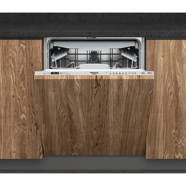 Lave-vaisselle tout encastrable HOTPOINT HI5030WEF - 14 couverts - Induction - L60cm - 43 dB - tiroir a couverts