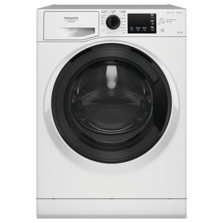 Lave-linge séchant HOTPOINT NDB8635KFR - 8 / 6 kg - Induction - L60cm - 1400 trs/min - Blanc Lave-linge séchant HOTPOINT NDB8635KFR - 8 / 6 kg - Induction - L60cm - 1400 trs/min - Blanc