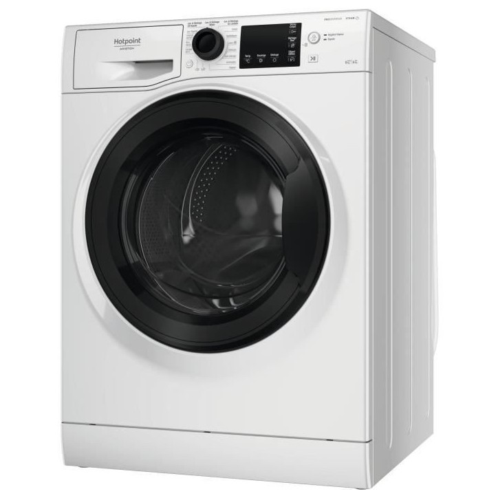 Lave-linge séchant HOTPOINT NDB8635KFR - 8 / 6 kg - Induction - L60cm - 1400 trs/min - Blanc Lave-linge séchant HOTPOINT NDB8635KFR - 8 / 6 kg - Induction - L60cm - 1400 trs/min - Blanc