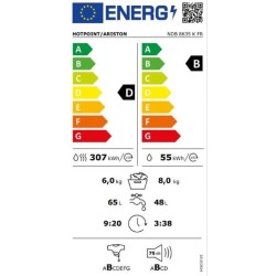 Lave-linge séchant HOTPOINT NDB8635KFR - 8 / 6 kg - Induction - L60cm