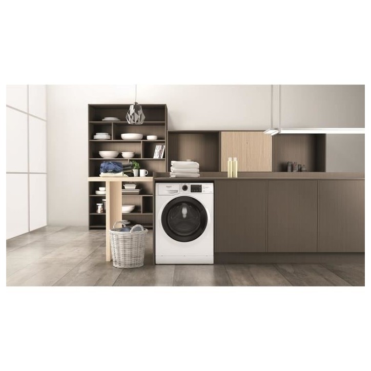 Lave-linge séchant HOTPOINT NDB8635KFR - 8 / 6 kg - Induction - L60cm - 1400 trs/min - Blanc Lave-linge séchant HOTPOINT NDB8635KFR - 8 / 6 kg - Induction - L60cm - 1400 trs/min - Blanc