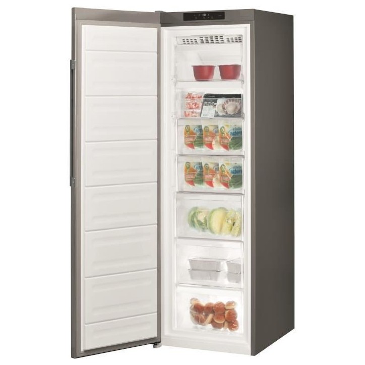 Congélateur armoire - HOTPOINT UH8F2CXFR - 4 paniers/tiroirs - 263L - Classe E - L 59,5 cm x H 187,5 cm - inox