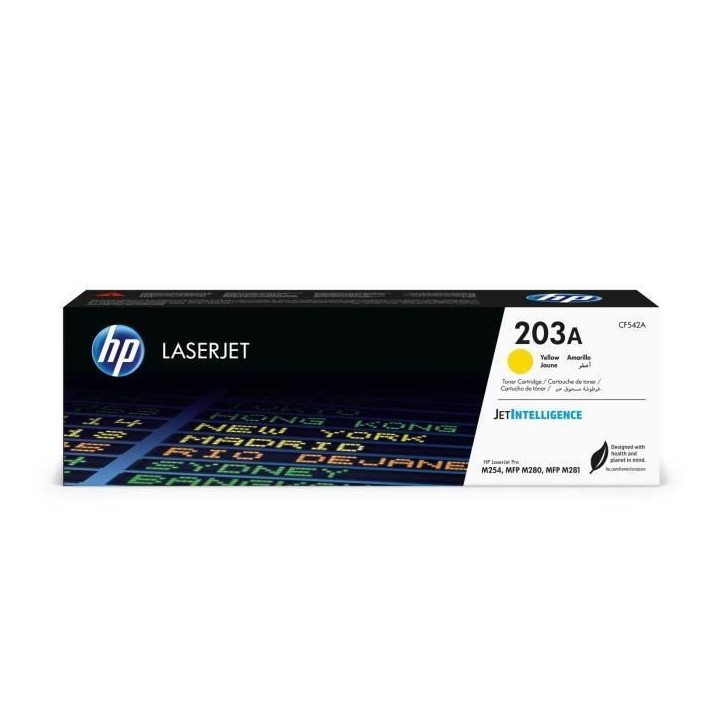 Cartouche de toner jaune HP 203A authentique pour HP Color LaserJet Pro M254/M280/M281 Cartouche de toner jaune HP 203A authentique pour HP Color LaserJet Pro M254/M280/M281
