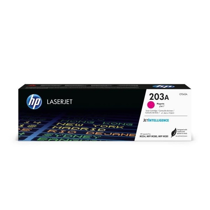 Cartouche de toner magenta HP 203A authentique pour HP Color LaserJet Pro M254/M280/M281 Cartouche de toner magenta HP 203A authentique pour HP Color LaserJet Pro M254/M280/M281