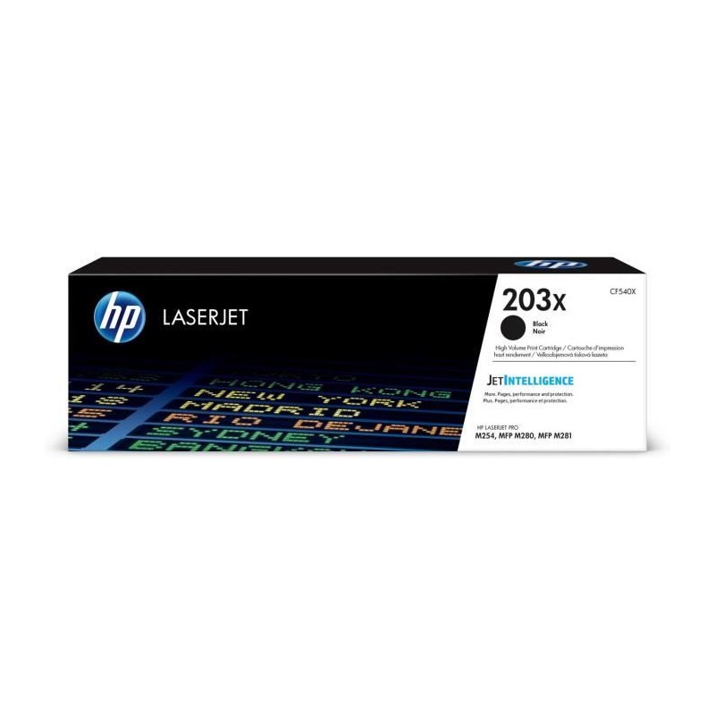 Cartouche de toner noir HP 203X grande capacité pour HP Color LaserJe Cartouche de toner noir HP 203X grande capacité pour HP Color LaserJe