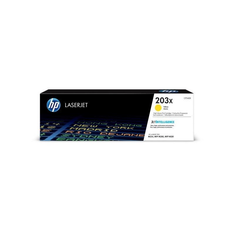 Cartouche de toner jaune HP 203X LaserJet grande capacité authentique Cartouche de toner jaune HP 203X LaserJet grande capacité authentique