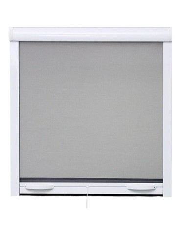 Moustiquaire de fenetre L125 x H145 cm en aluminium laqué blanc - Recoupable en largeur et hauteur.