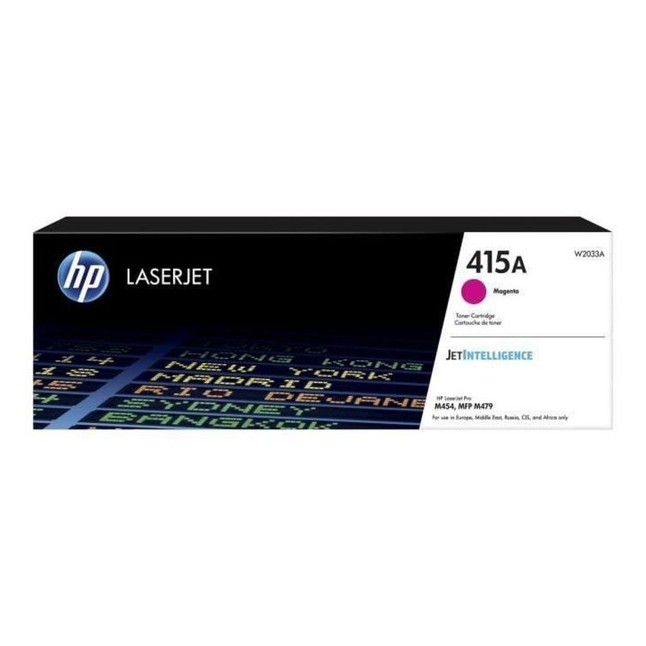 Cartouche de toner magenta HP 415A authentique pour HP Color LaserJet Pro M454 et MFP M479 - Laser - 2100 Pages Cartouche de toner magenta HP 415A authentique pour HP Color LaserJet Pro M454 et MFP M479 - Laser - 2100 Pages