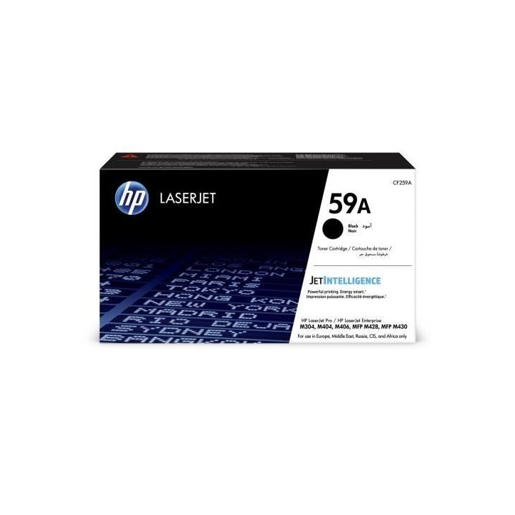 HP 59A Cartouche de toner noir LaserJet authentique (CF259A) pour LaserJet Pro M304/M404/MFP M428 HP 59A Cartouche de toner noir LaserJet authentique (CF259A) pour LaserJet Pro M304/M404/MFP M428
