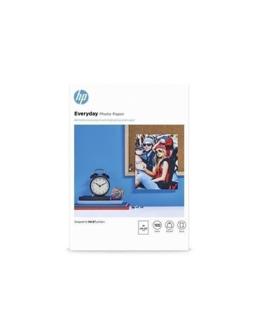 Papier photo brillant HP Everyday - 100 feuilles/A4/210 x 297 mm - Polyvalent 200 g/m²