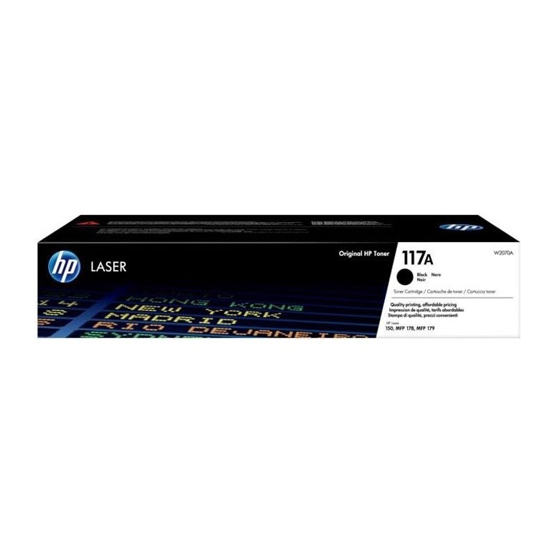 Cartouche de toner noir HP 117A W2070A pour imprimantes Laser 150 et m Cartouche de toner noir HP 117A W2070A pour imprimantes Laser 150 et m