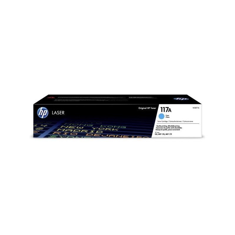 Cartouche de Toner Cyan Authentique HP 117A W2071A pour Laser 150 / HP Cartouche de Toner Cyan Authentique HP 117A W2071A pour Laser 150 / HP