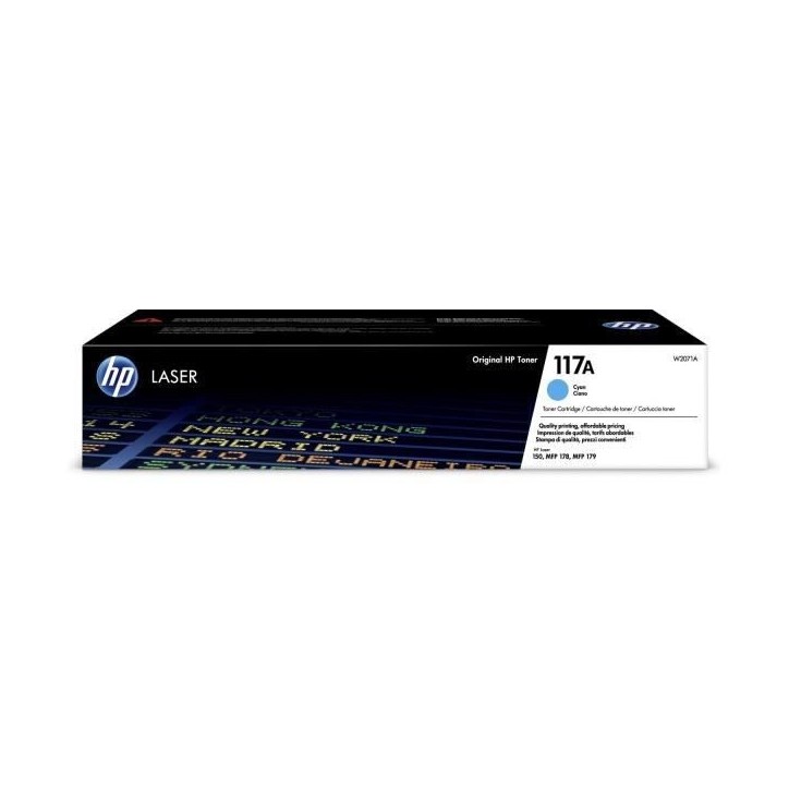 Cartouche de Toner Cyan Authentique HP 117A W2071A pour Laser 150 / HP Laser MFP 178/179 Cartouche de Toner Cyan Authentique HP 117A W2071A pour Laser 150 / HP Laser MFP 178/179