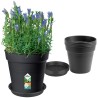 ELHO Lot de 5 pots de fleur de culture avec soucoupe Green Basics -