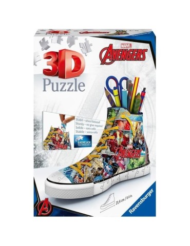 Puzzle 3D Sneaker Avengers - Ravensburger - Pot a crayons 108 pieces - Des 8 ans