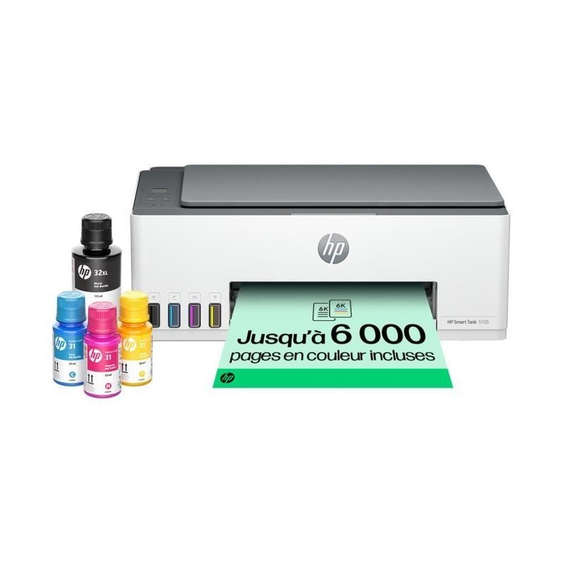 Imprimante tout-en-un HP Smart Tank 5105 couleur a réservoir d'encre Imprimante tout-en-un HP Smart Tank 5105 couleur a réservoir d'encre