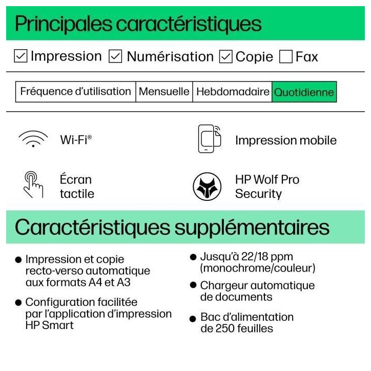 Imprimante HP OfficeJet Pro 9720e A3 Tout-en-un recto-verso, 3 mois Instant Ink inclus avec HP+ Imprimante HP OfficeJet Pro 9720e A3 Tout-en-un recto-verso, 3 mois Instant Ink inclus avec HP+