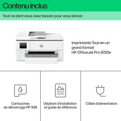 Imprimante HP OfficeJet Pro 9720e A3 Tout-en-un recto-verso, 3 mois In