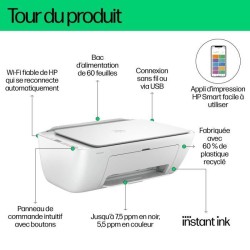 Imprimante tout-en-un HP DeskJet 2810e jet d'encre couleur - 3 mois d'