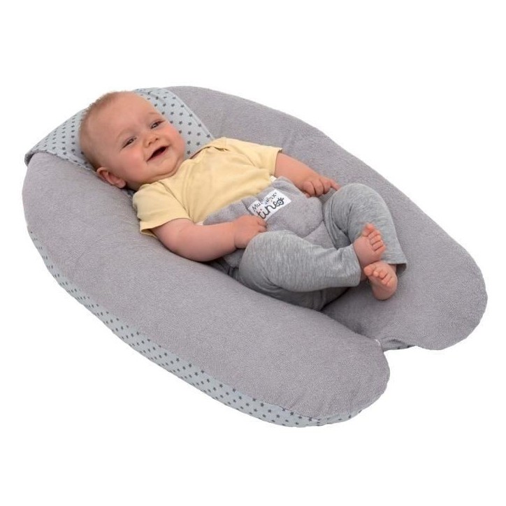 Coussin De Grossesse et Allaitement Multifonctions Multirelax Éponge TINEO - Déhoussable - Fabriqué en France - 78x44cm Gris Coussin De Grossesse et Allaitement Multifonctions Multirelax Éponge TINEO - Déhoussable - Fabriqué en France - 78x44cm Gris
