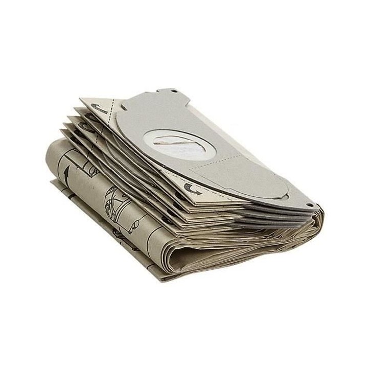 Lot de 5 sachets filtres papiers pour aspirateurs Kärcher A 2120/3001/2501/2601/WD 2500
