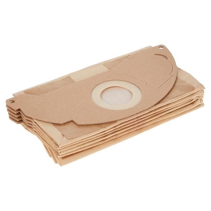 Sachet filtre papier a deux épaisseurs pour KARCHER WD2200 / A2003 / 2004 / 2054Me - paquet de 5 pieces Sachet filtre papier a deux épaisseurs pour KARCHER WD2200 / A2003 / 2004 / 2054Me - paquet de 5 pieces