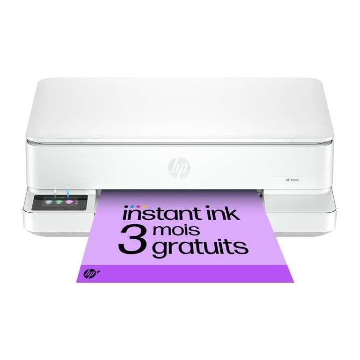 Imprimante tout-en-un HP Envy 6110e Jet d'encre couleur - Copie Scan - 3 mois d'Instant ink inclus avec HP+ Imprimante tout-en-un HP Envy 6110e Jet d'encre couleur - Copie Scan - 3 mois d'Instant ink inclus avec HP+